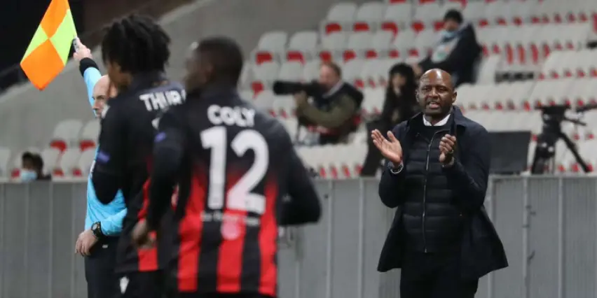 En quelle année Patrick Vieira a-t-il été nommé entraîneur de l'OGC Nice ?