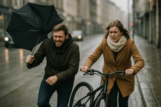 Es-tu un parapluie qui se retourne ou un vélo crevé ?